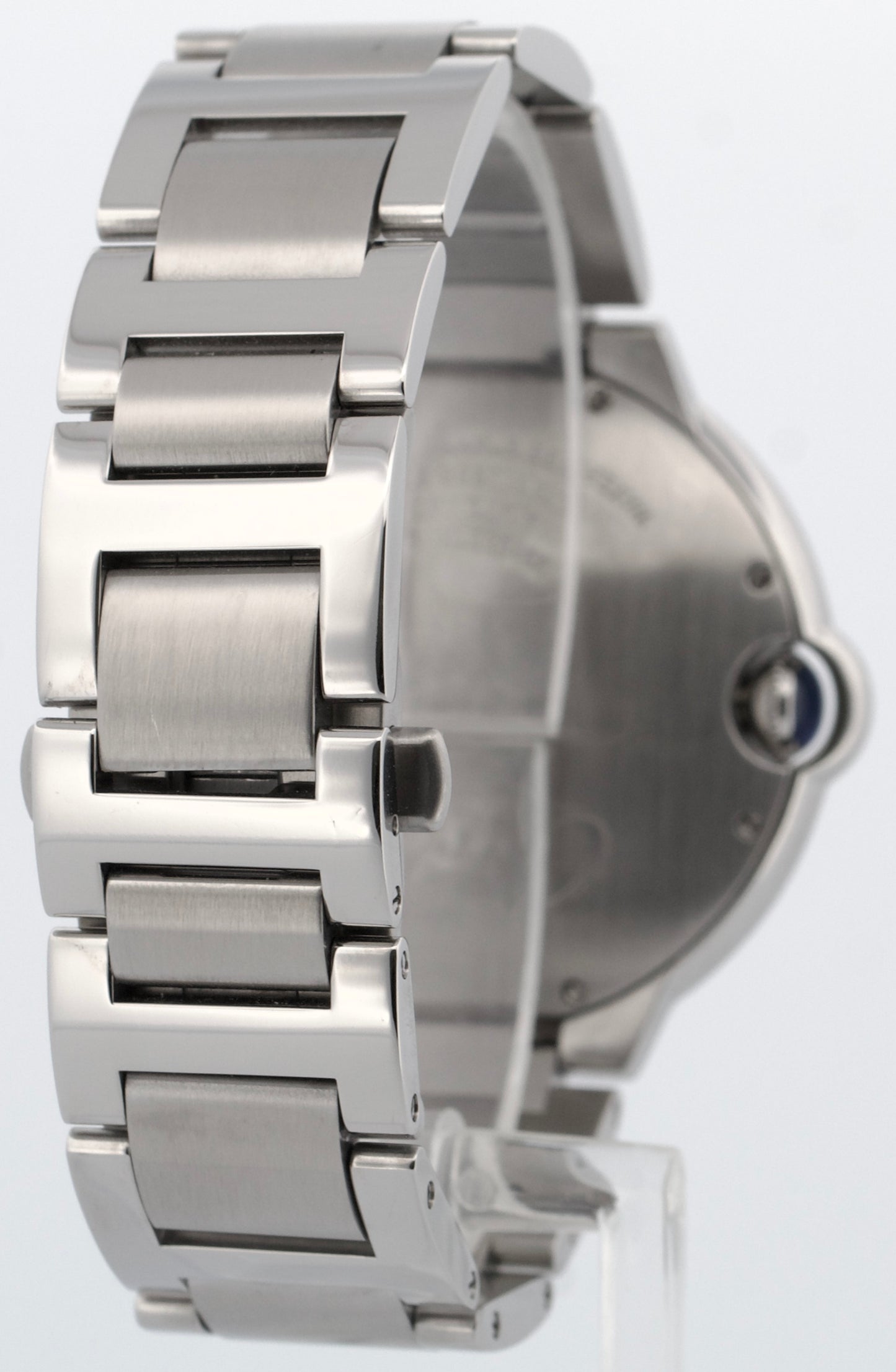 Cartier Ballon Bleu Stainless Steel PAVE DIAMOND Roman 42mm W69012Z4 3001 Watch