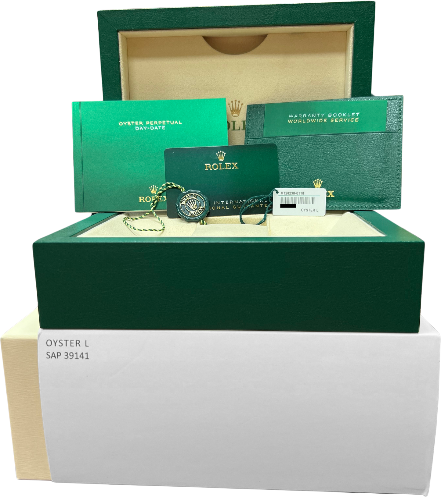 BRAND NEW SEP 2025 Rolex Day-Date President 18K Gold GREEN OMBRÉ 36mm 128238 B+P