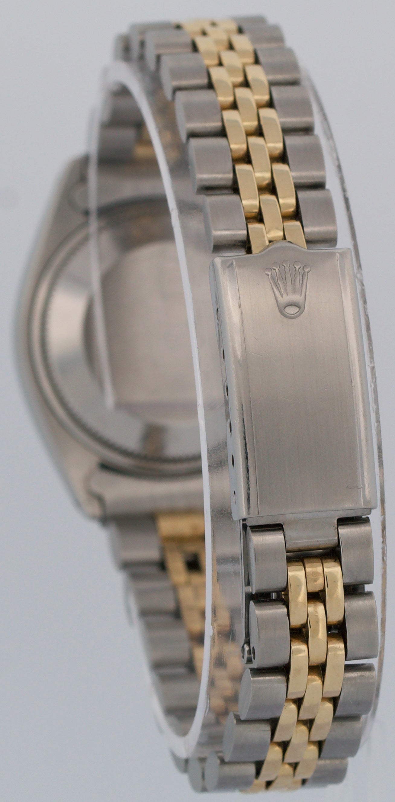Rolex Date 26mm BLUE 18K Yellow Gold Stainless Steel Fluted JUBILEE 6917 Watch