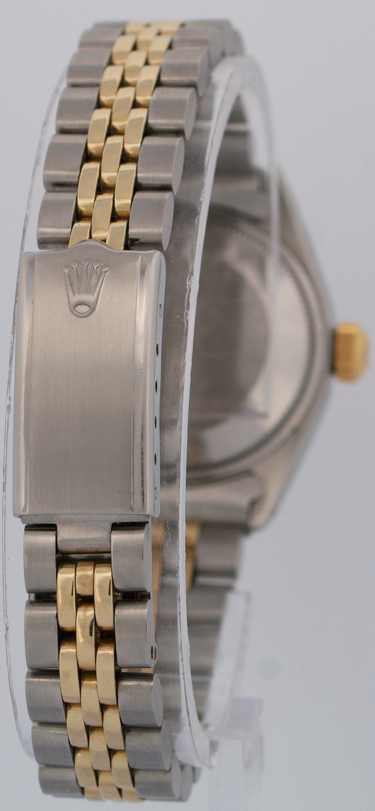 Rolex Date 26mm BLUE 18K Yellow Gold Stainless Steel Fluted JUBILEE 6917 Watch