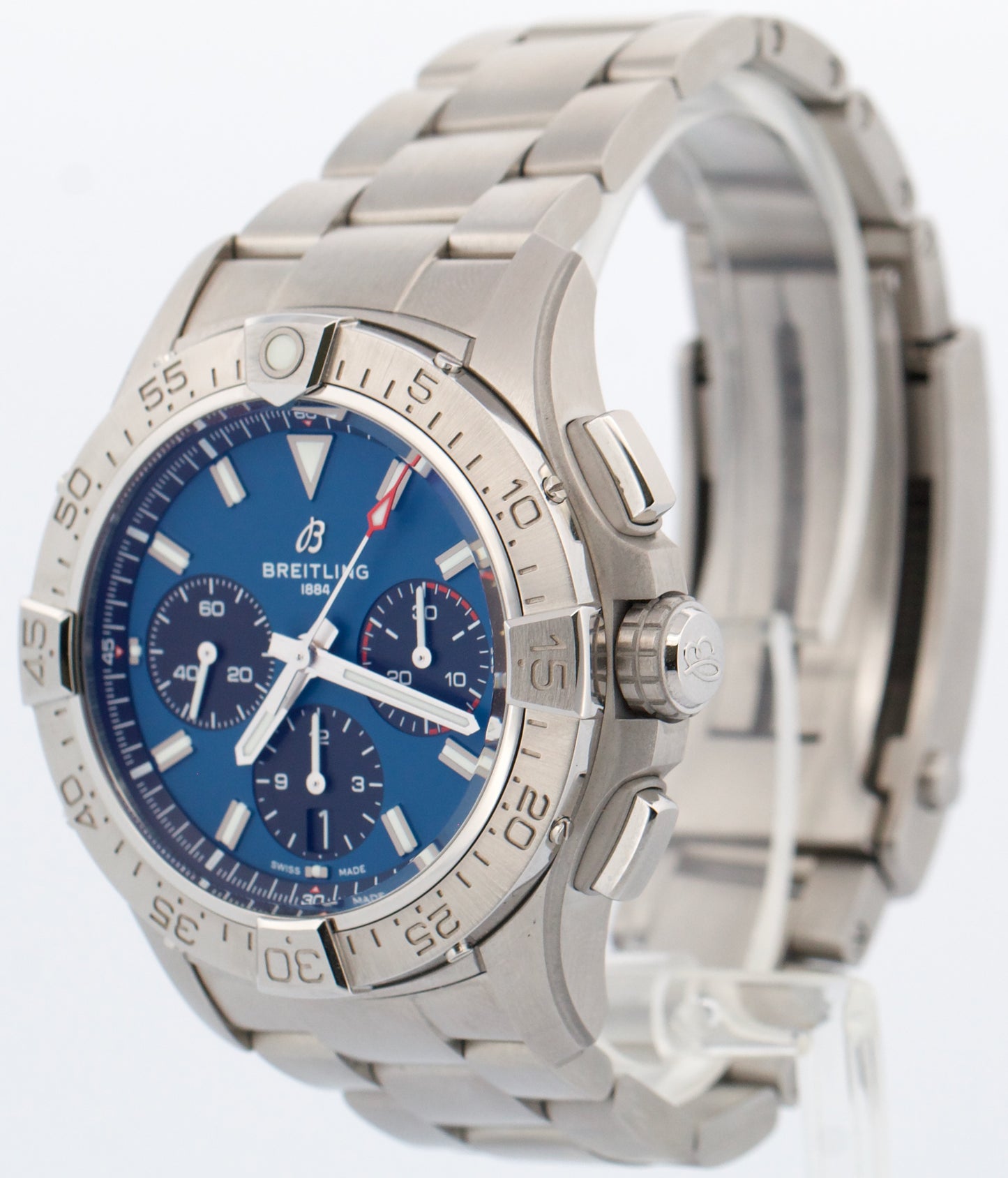 2025 PAPERS Breitling Avenger B01 Chronograph 42 BLUE Steel 42mm AB0146 BOX