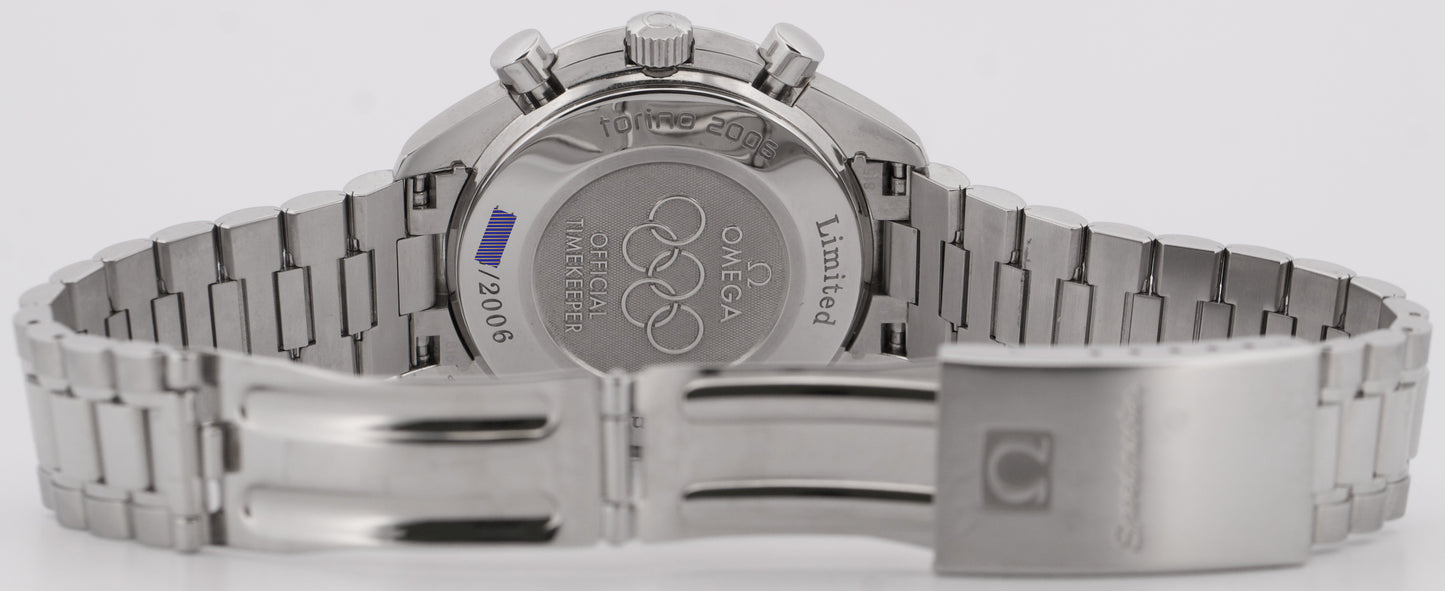 PAPERS Omega Speedmaster Reduced TORINO OLYMPICS 39mm Chronograph 3538.30 BOX