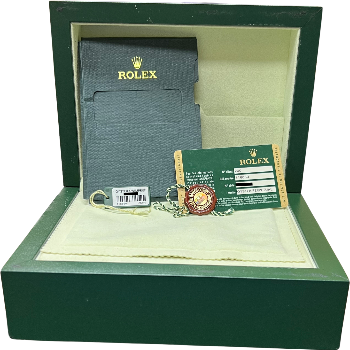 PAPERS Rolex Sea-Dweller Deepsea 44mm Black Ceramic Dive Stainless 116660 BOX