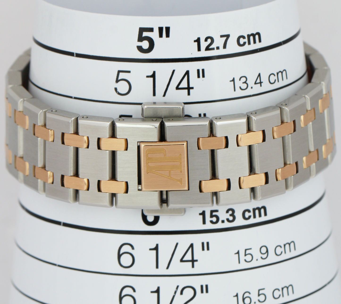 MINT Audemars Piguet Royal Oak Pink Dial 18K Rose Gold Steel 33mm Watch 67650SR
