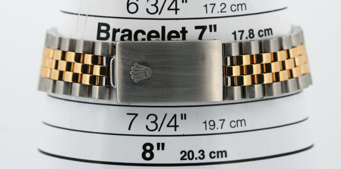 Rolex Oyster Perpetual Date 34mm CHAMPAGNE DIAMOND 18K Gold Steel JUBILEE 15053