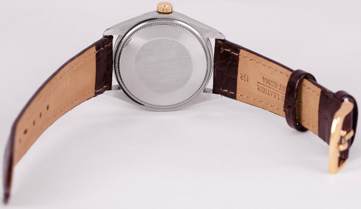 1974 Rolex Oyster Perpetual Air-King Silver 34mm Stainless Steel Gold Watch 5501
