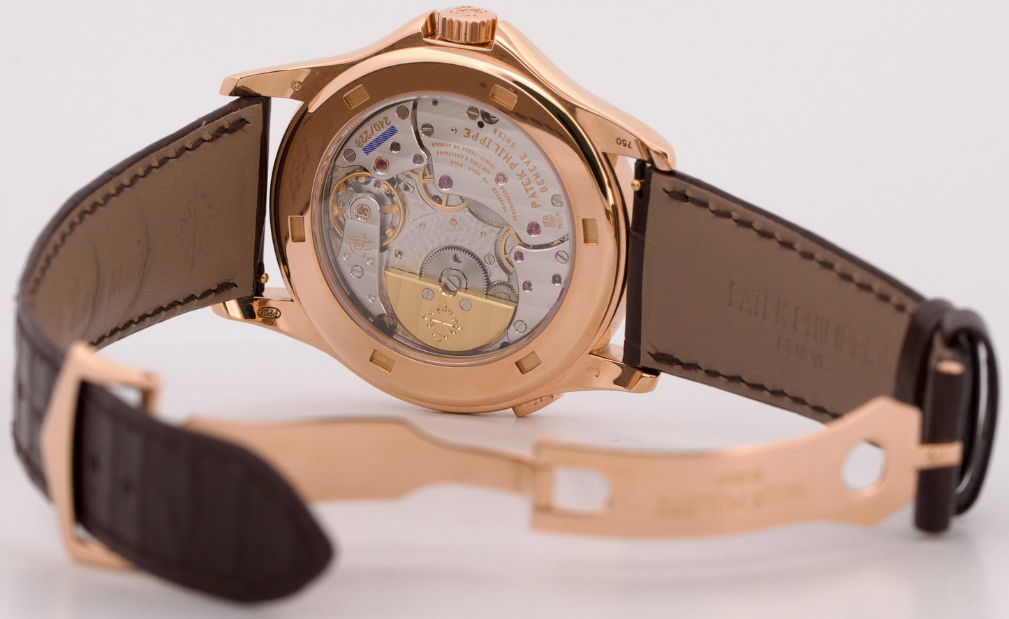 Patek Philippe World Time Complications SILVER 18K Rose Gold 39.5mm 5130R Watch