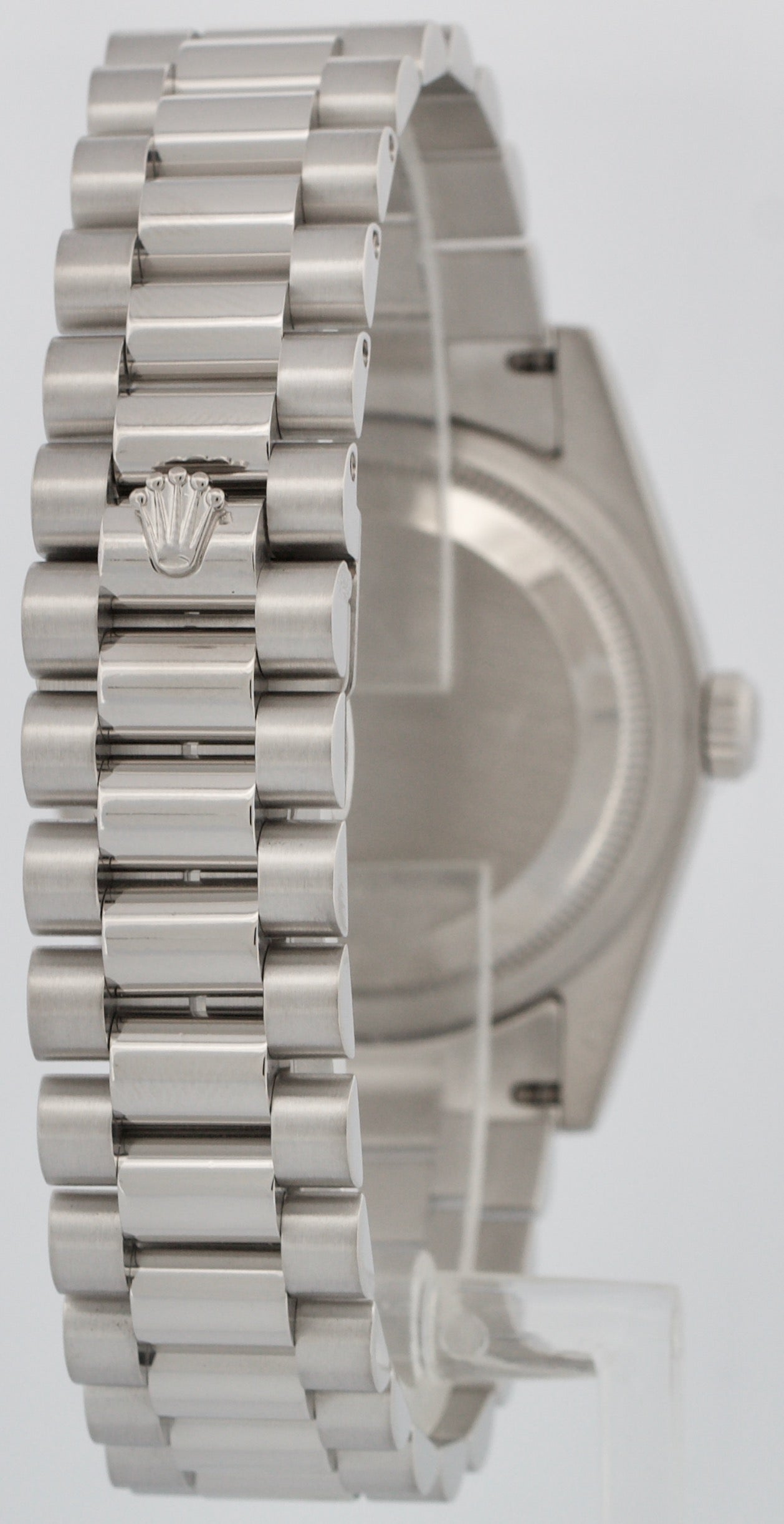 Rolex Day-Date Presidential 36mm SILVER ROMAN 950 Platinum 118206 Watch BOX