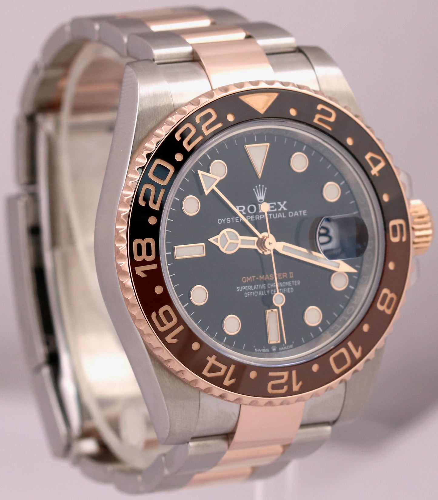 2022 Rolex GMT-Master II 18K Rose Gold ROOT BEER Brown 126711 CHNR 40mm Watch