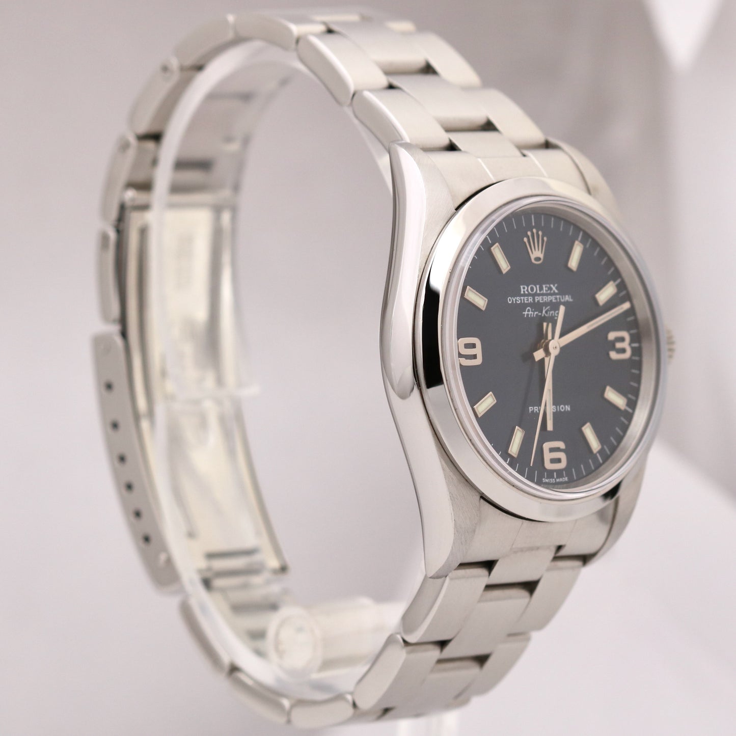 Rolex Oyster Perpetual Air-King 34mm BLUE Stainless Steel Oyster Watch 14000M
