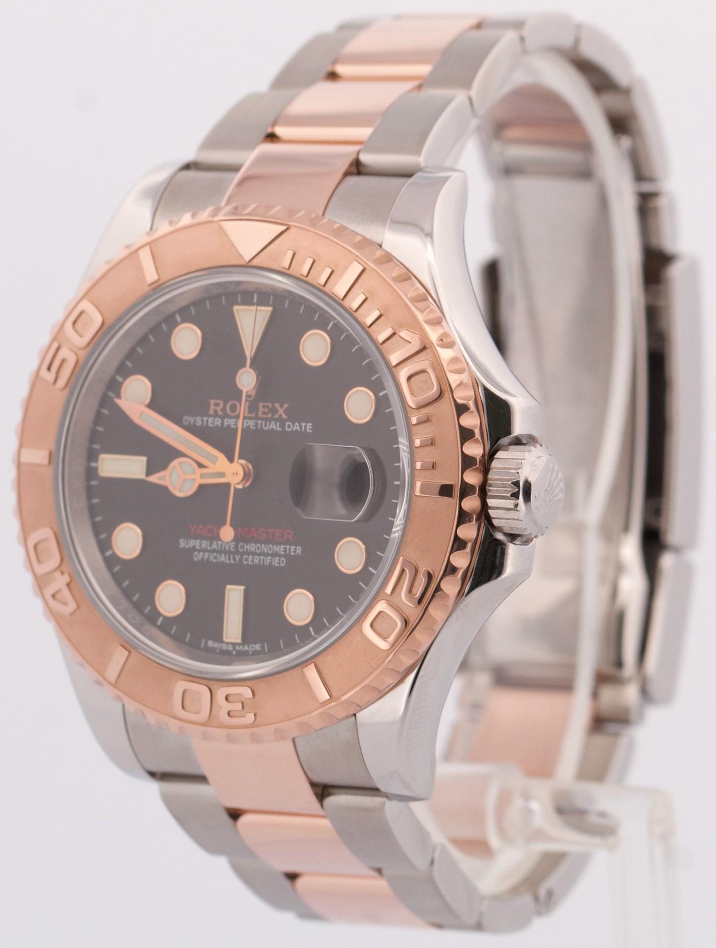 Rolex Yacht-Master BLACK 40mm Two-Tone 18K Rose Gold Stainless Steel YM1 116621
