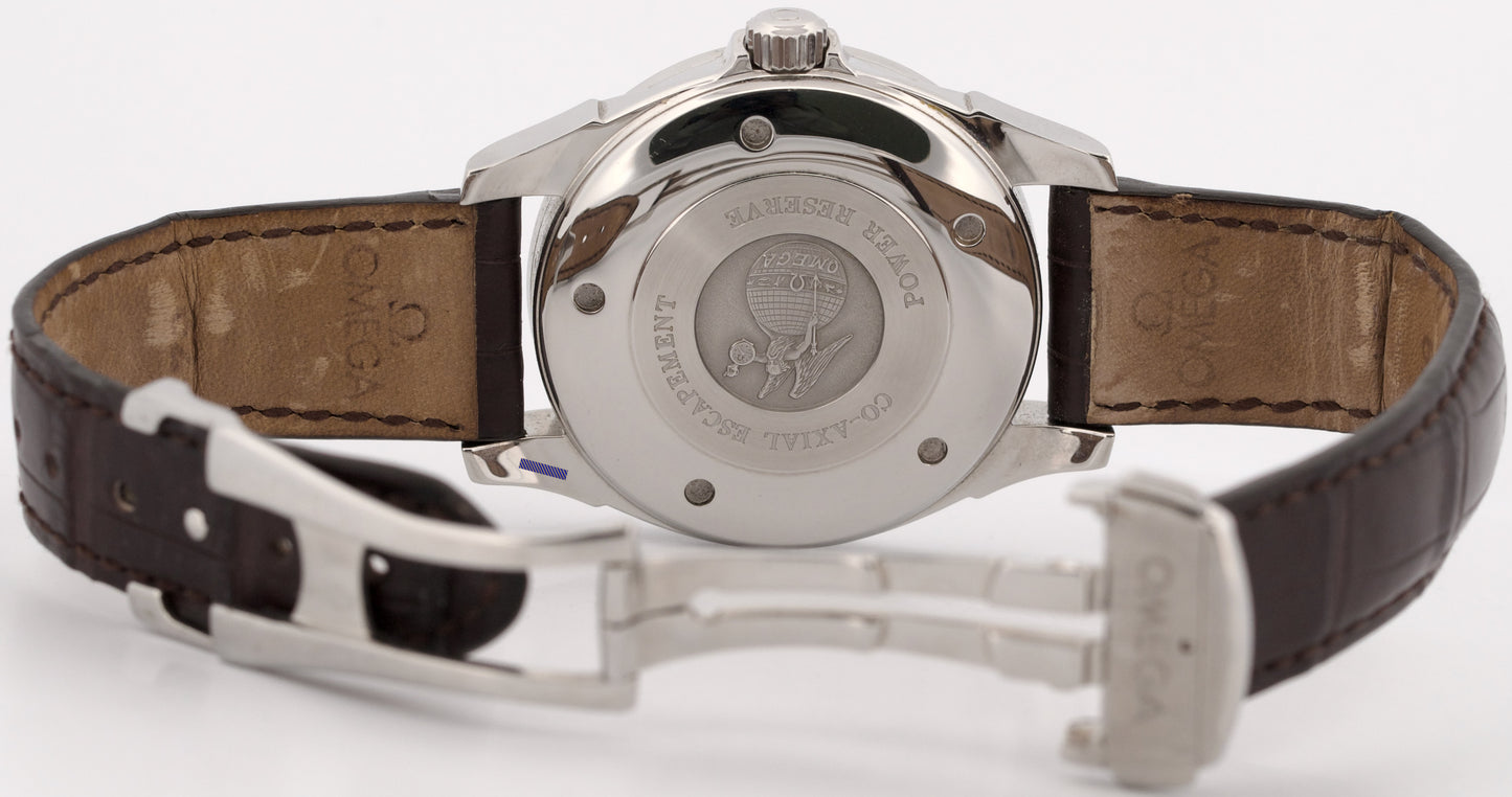 Omega Seamaster De Ville Co-Axial WHITE Stainless Steel Leather 39mm 4833.20.31