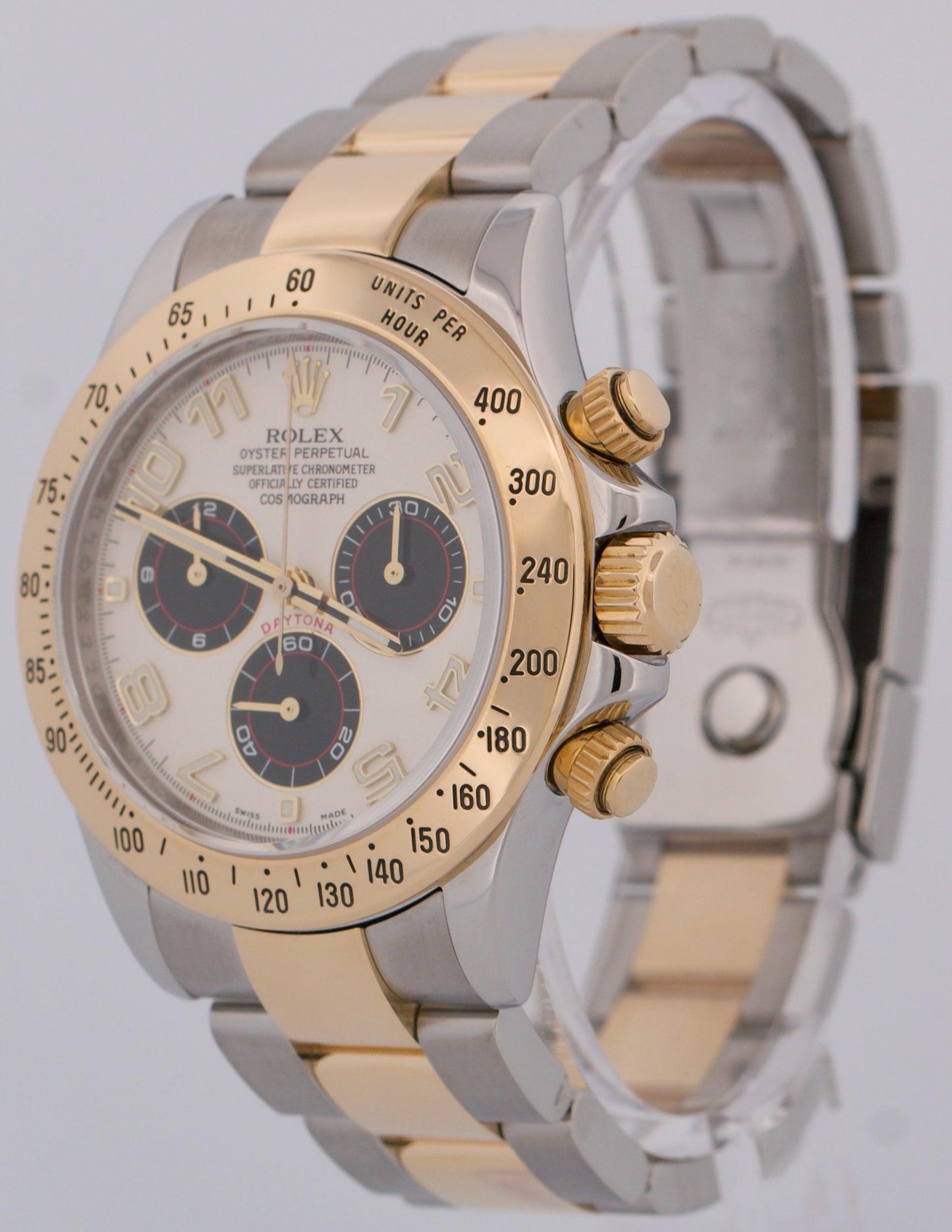 Rolex Daytona Cosmograph IVORY RACING 18K Yellow Gold Two-Tone Steel 116523