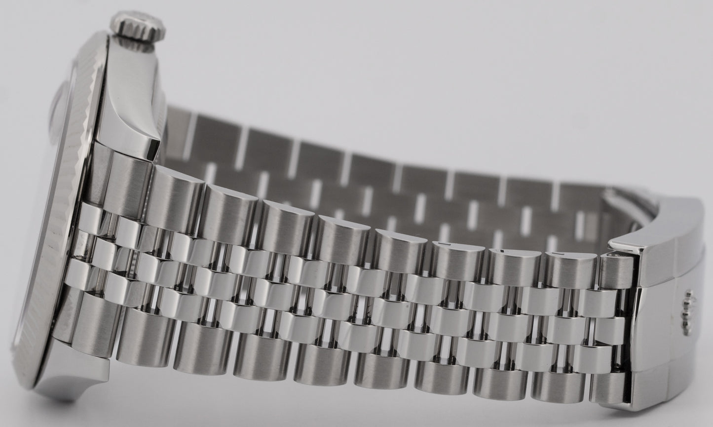 2023 PAPERS Rolex DateJust 41mm RHODIUM DIAMOND 18K Steel JUBILEE 126334 BOX
