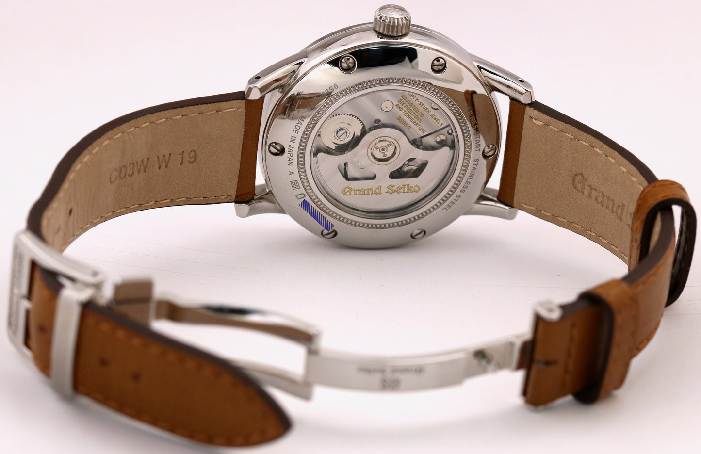 Grand Seiko Heritage Hi-Beat IVORY Steel Leather Automatic 40mm SBGH013 BOX