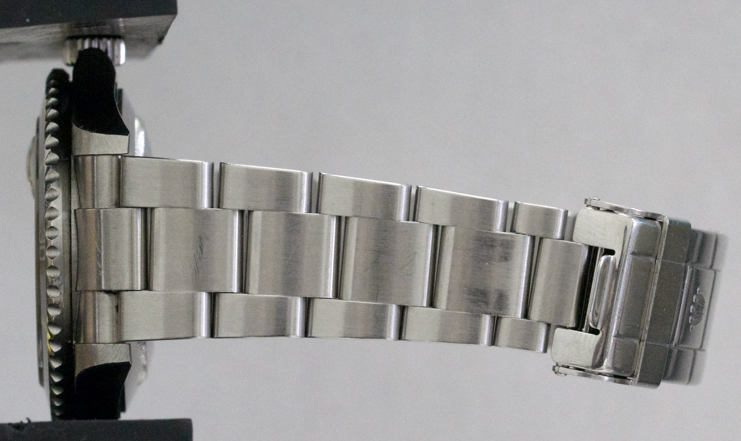 Rolex Submariner Date BLACK Stainless Steel REHAUT No-Holes 40mm Watch 16610