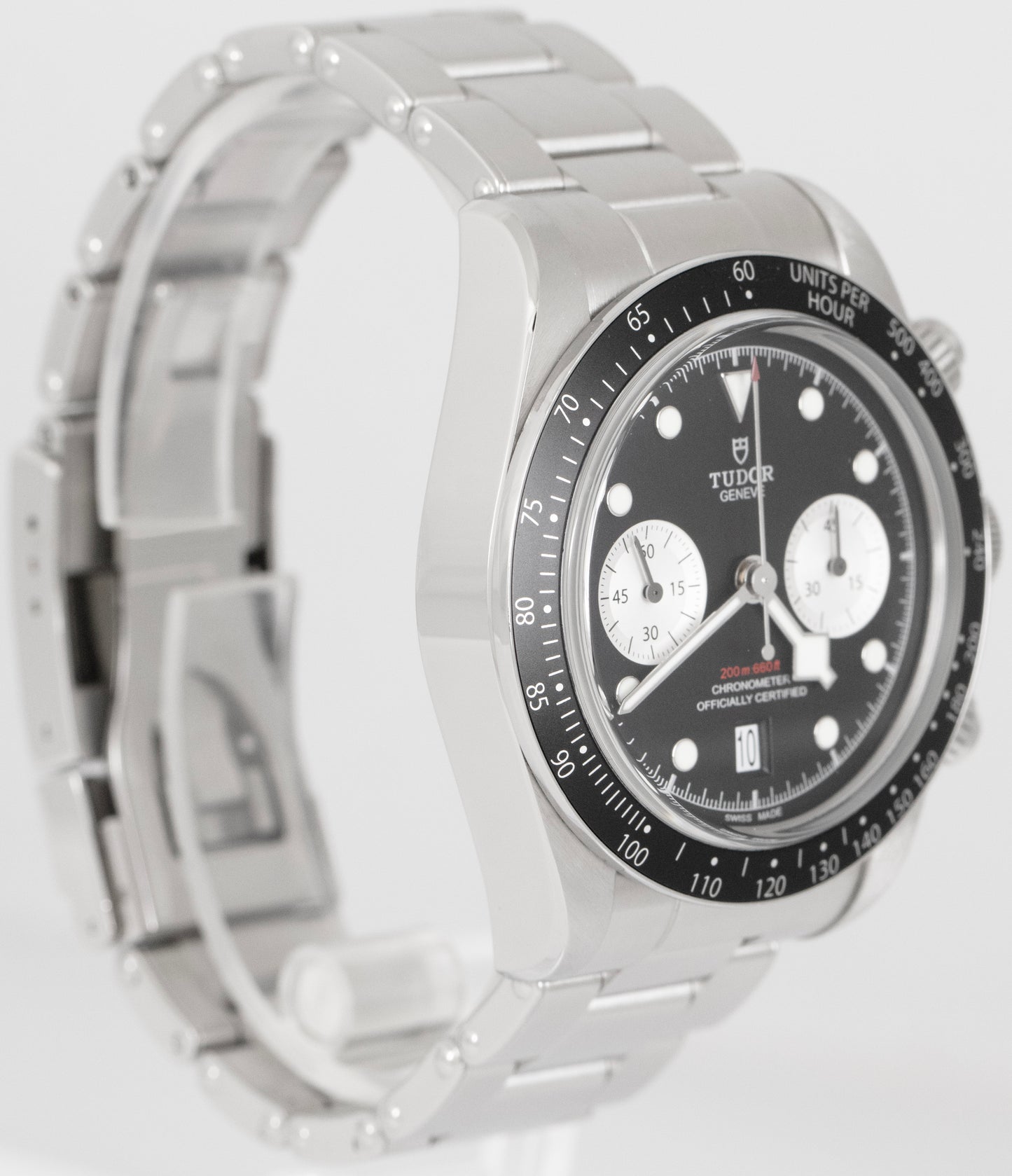 MINT 2023 PAPERS Tudor Black Bay Chrono 41mm Black Stainless Watch 79360 N B+P