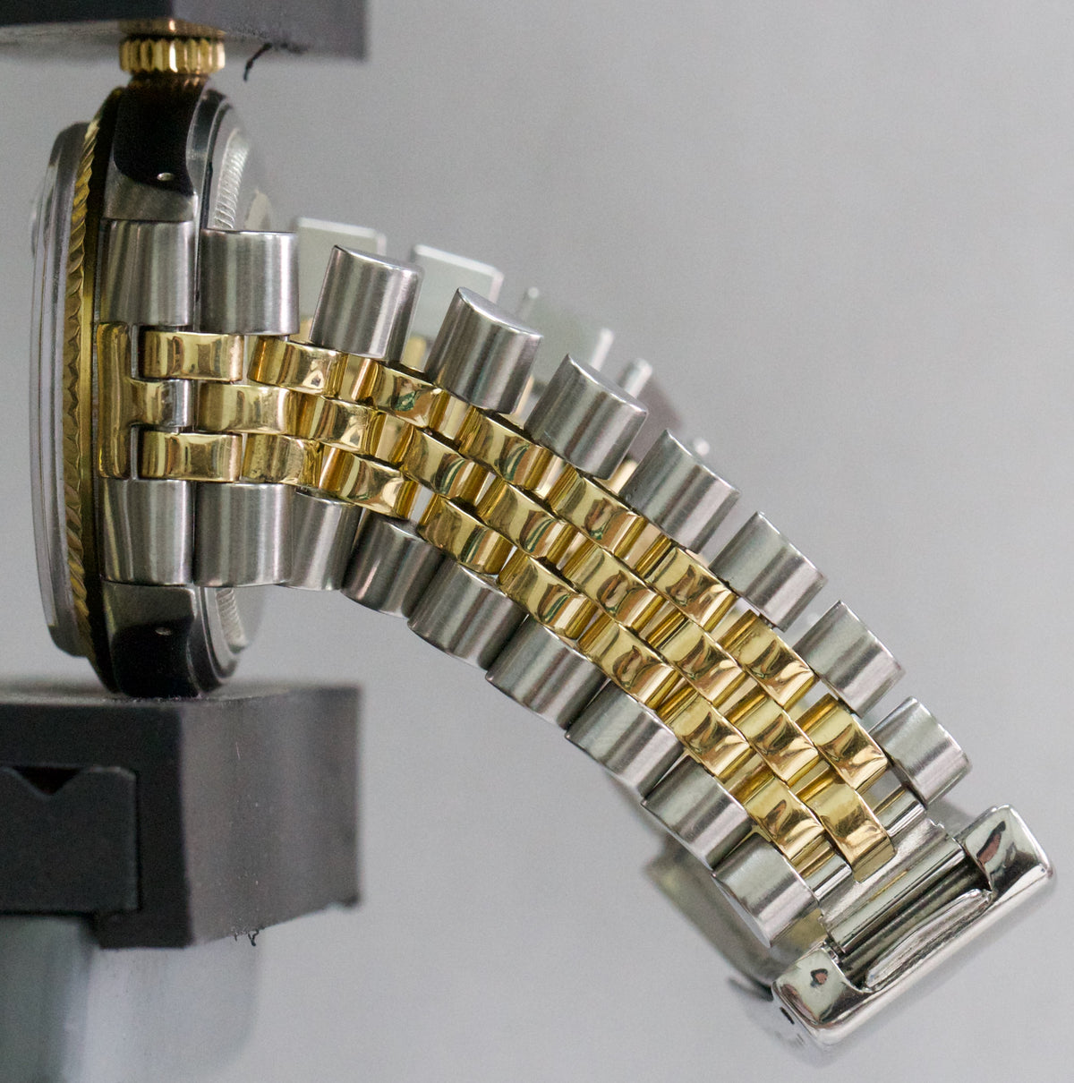 1983 Rolex DateJust 16013 White Roman Buckley Yellow Gold Steel Jubilee 36mm Box