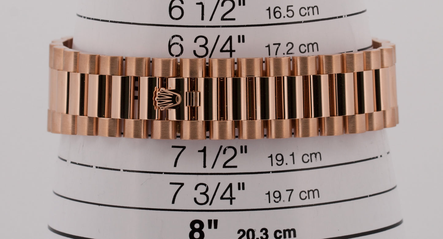 2019 Rolex Day-Date President 228235 Sundust Tapestry 18K Gold 40mm Box Papers