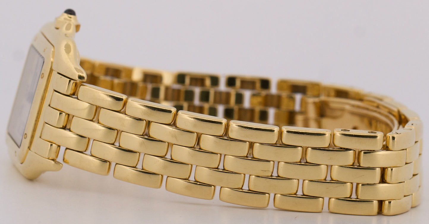 Ladies Cartier Panthere Small IVORY ROMAN 18K Yellow Gold 22mm Quartz 866911