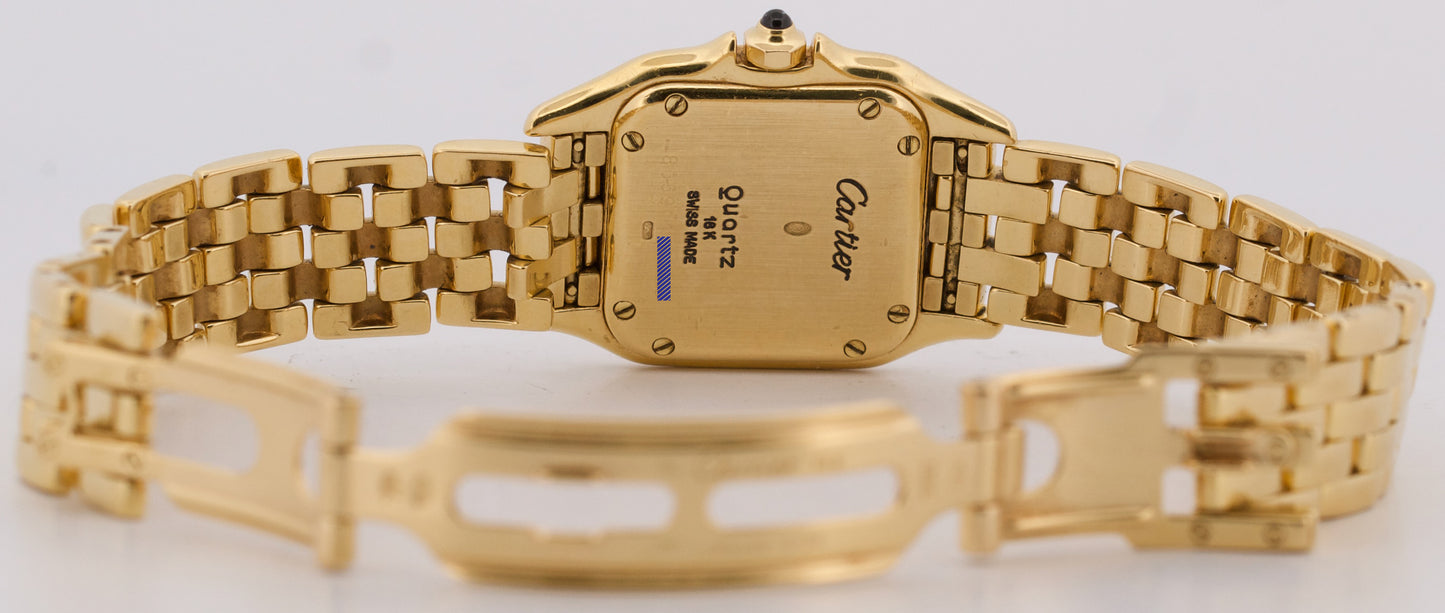 Ladies Cartier Panthere Small IVORY ROMAN 18K Yellow Gold 22mm Quartz 866911