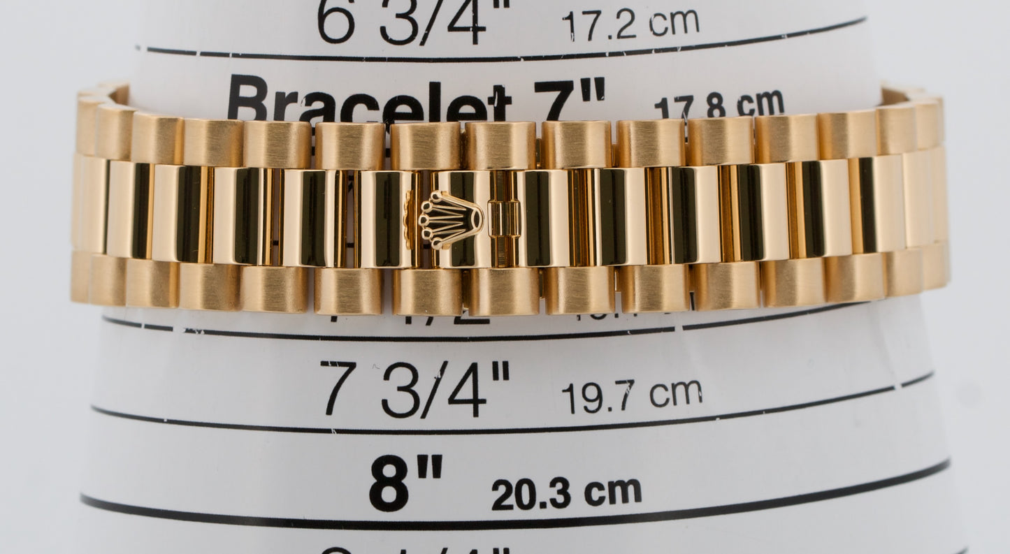 Rolex Day-Date President 118238 Champagne 18K Yellow Gold Fluted 36mm Watch