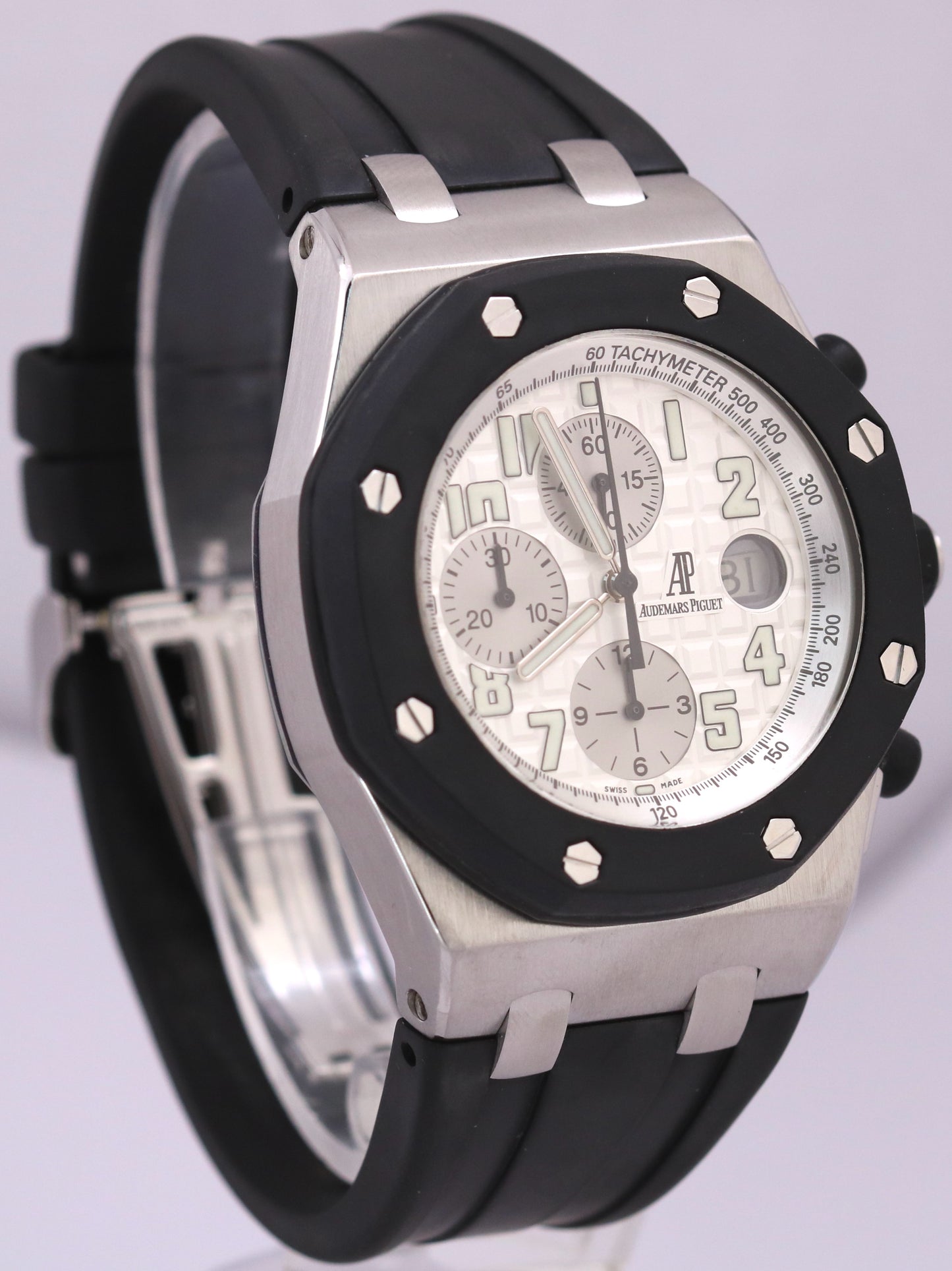 Audemars Piguet Royal Oak Offshore Chronograph Steel White 42mm Rubber 25940SK