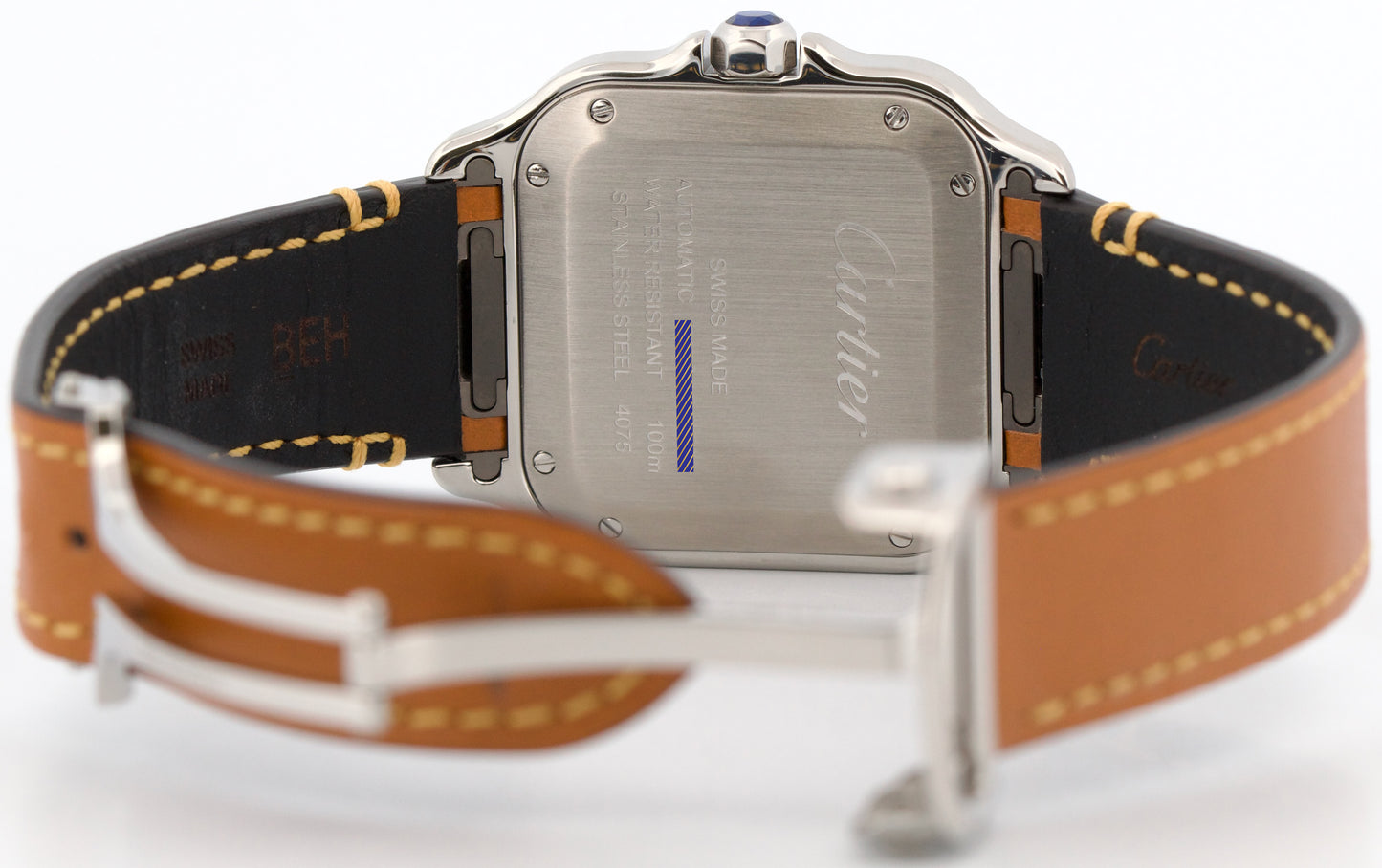 2026 SERVICE Cartier Santos Mid-Size PAPERS 35mm Steel Leather WSSA0029 4075 BOX