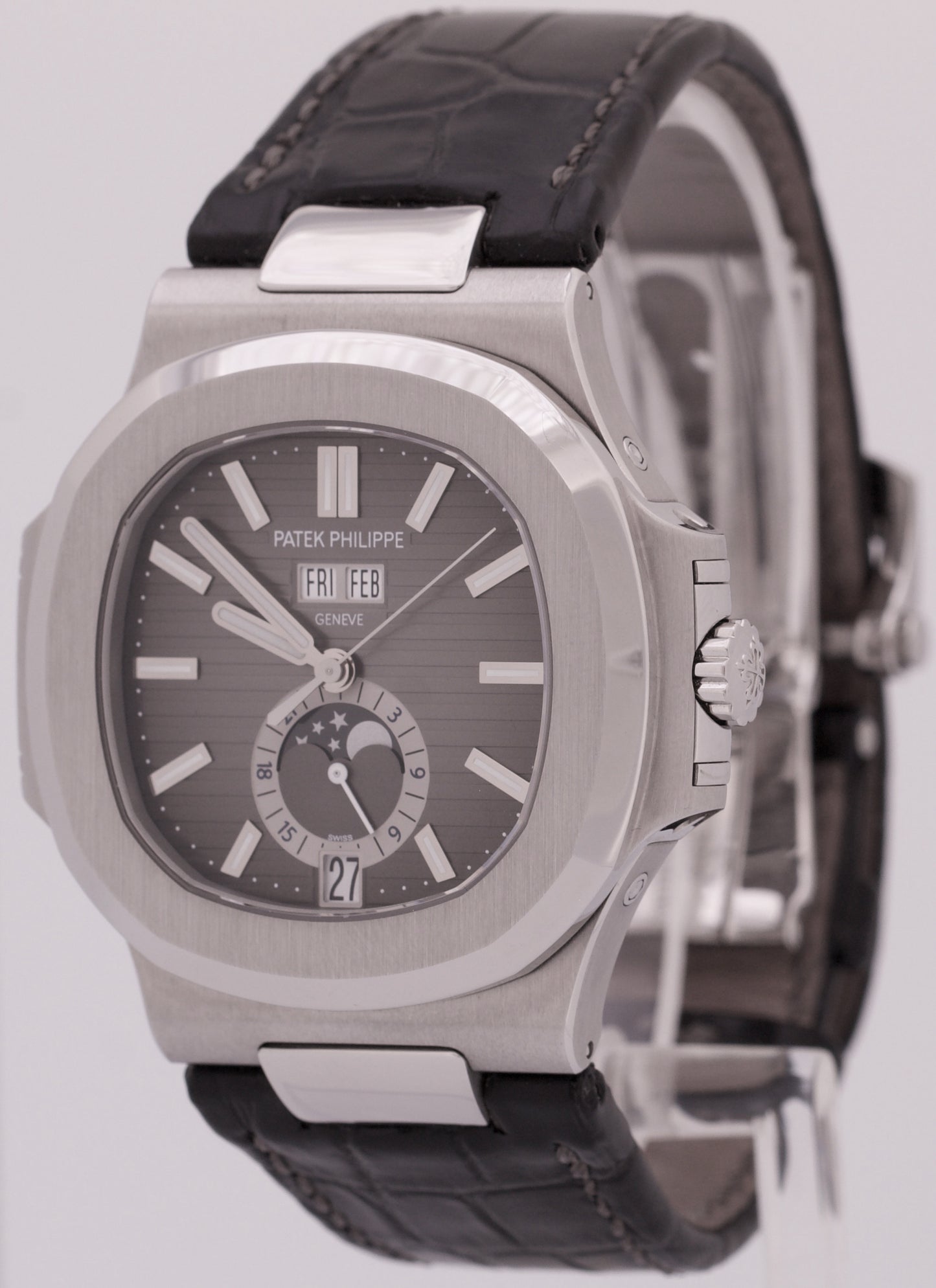 UNWORN 2018 PAPERS Patek Philippe Nautilus Moonphase Steel 40.5mm 5726A-001 BOX