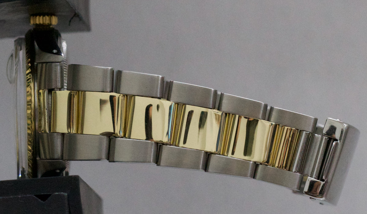 1979 Rolex DateJust 16013 White 18K Yellow Gold Steel Fluted Oyster 36mm Watch