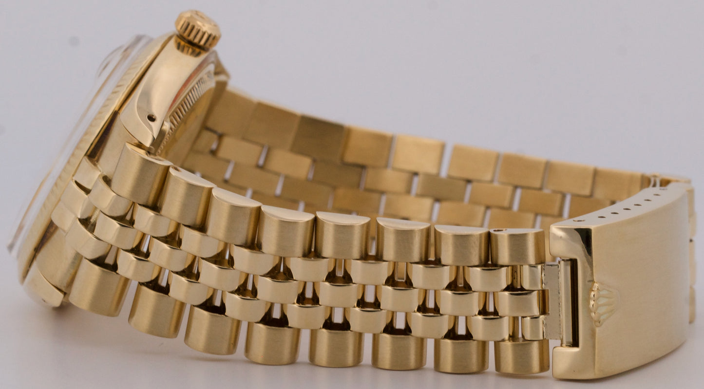 VINTAGE Rolex Oyster Perpetual Date 34mm CHAMPAGNE 14K Yellow Gold JUBILEE 1503