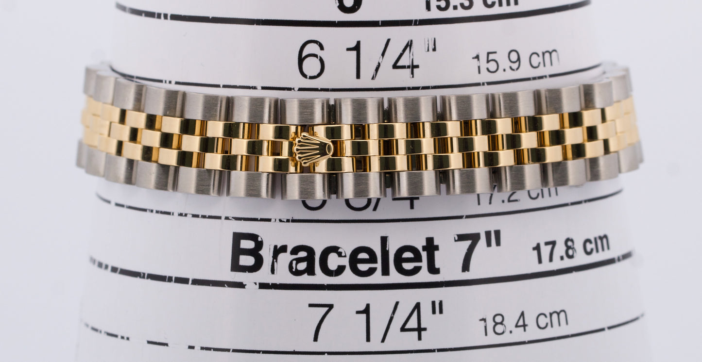 Ladies Rolex DateJust FACTORY MOP DIAMOND 18K Gold Steel 26mm JUBILEE 179173