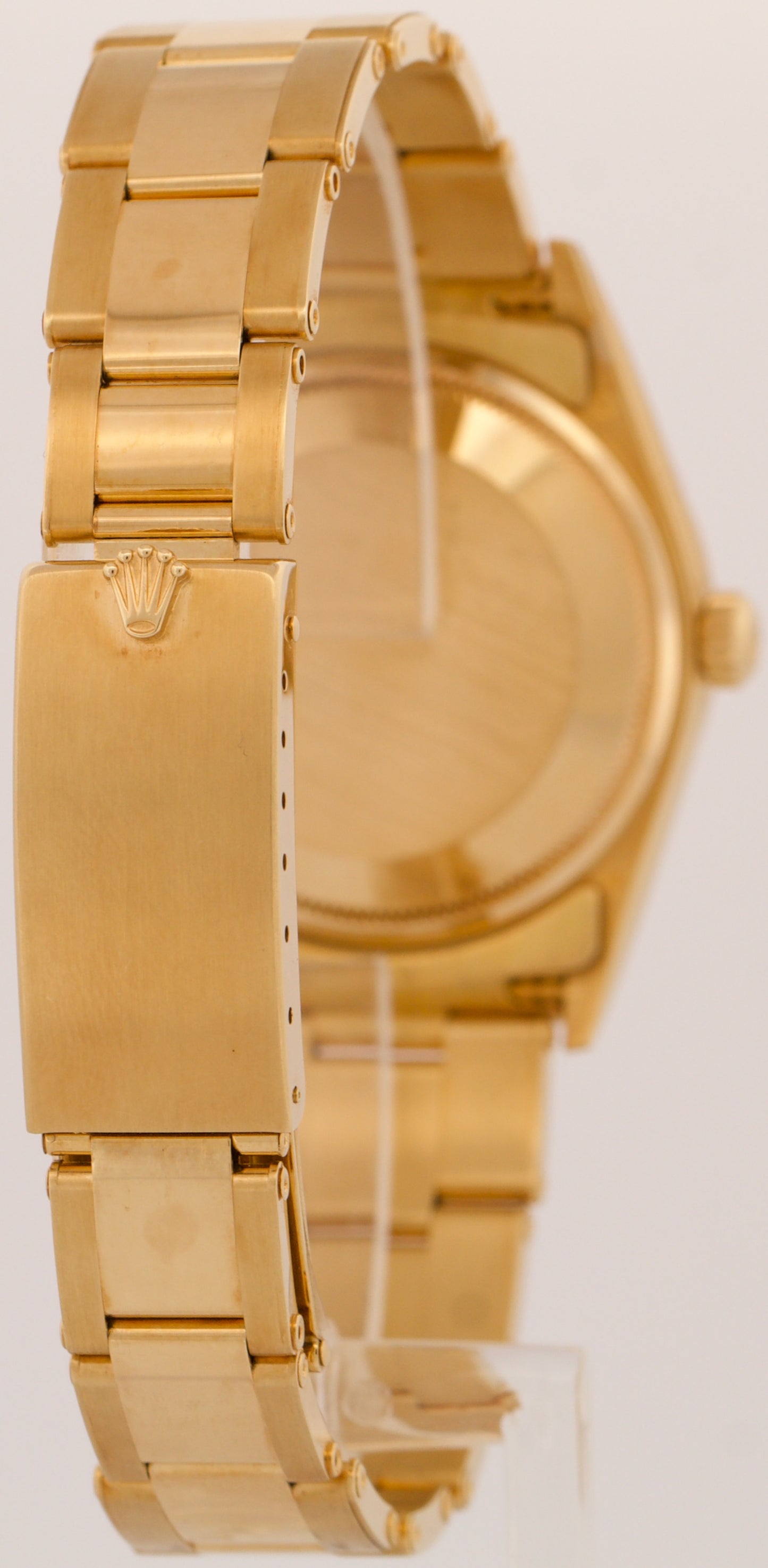 TOP CONDITION PAPERS Rolex Oyster Perpetual Date 34mm CHAMPAGNE 18K 15238 BOX