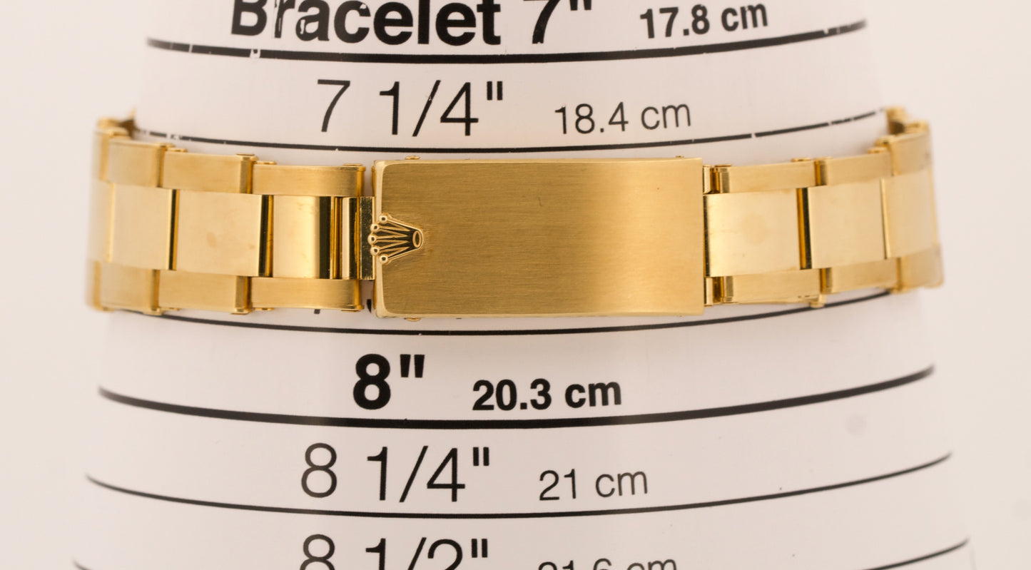 TOP CONDITION PAPERS Rolex Oyster Perpetual Date 34mm CHAMPAGNE 18K 15238 BOX