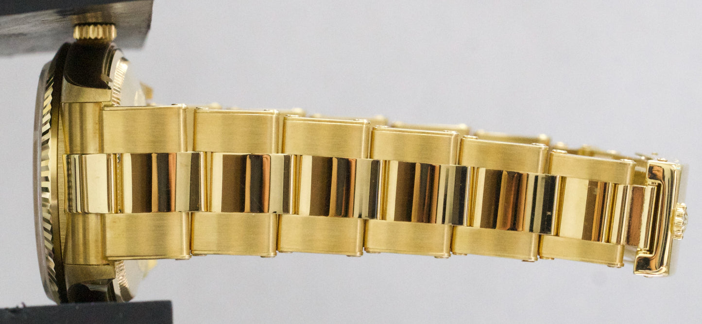 TOP CONDITION PAPERS Rolex Oyster Perpetual Date 34mm CHAMPAGNE 18K 15238 BOX