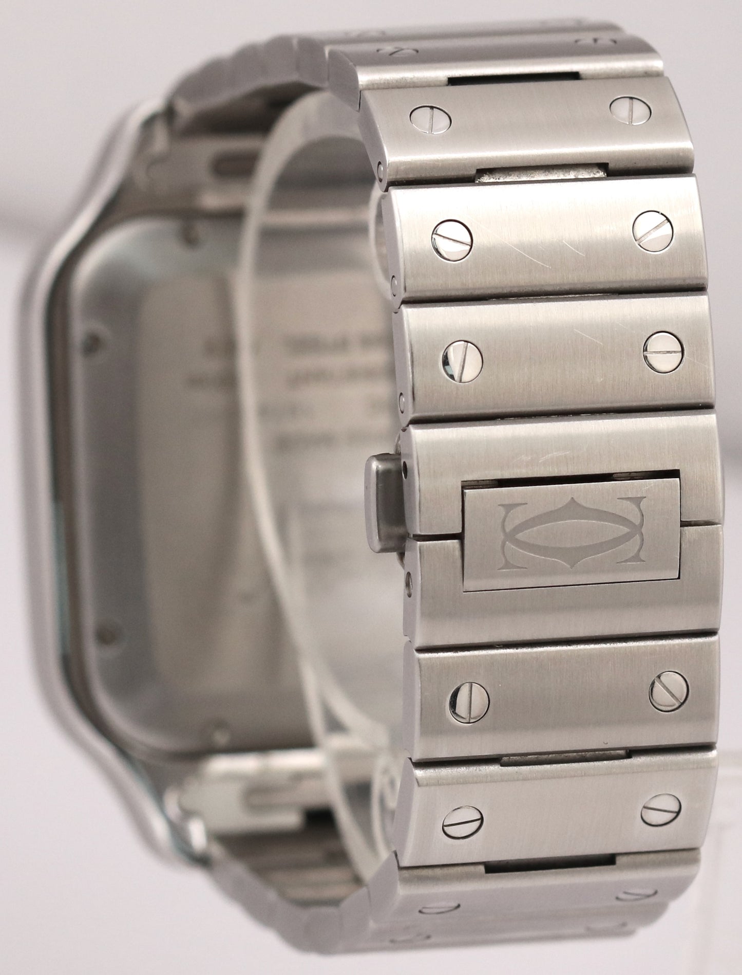 PAPERS Cartier Santos Large 39.8mm BLACK ADLC Gray Steel 4072 WSSA0037 Watch BOX
