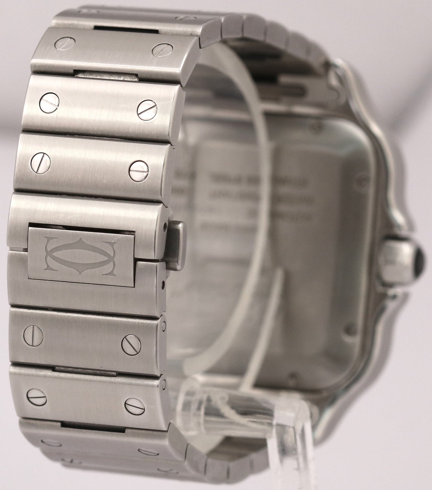 PAPERS Cartier Santos Large 39.8mm BLACK ADLC Gray Steel 4072 WSSA0037 Watch BOX