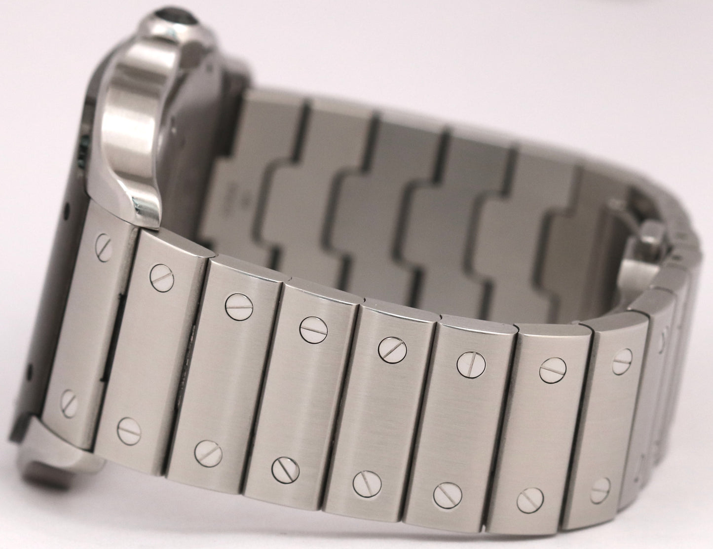 PAPERS Cartier Santos Large 39.8mm BLACK ADLC Gray Steel 4072 WSSA0037 Watch BOX