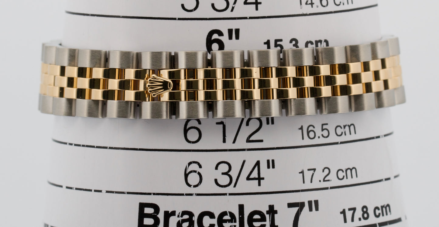 2013 Rolex DateJust 179313 MOP Diamond 18K Gold Steel Jubilee 26mm Box Papers