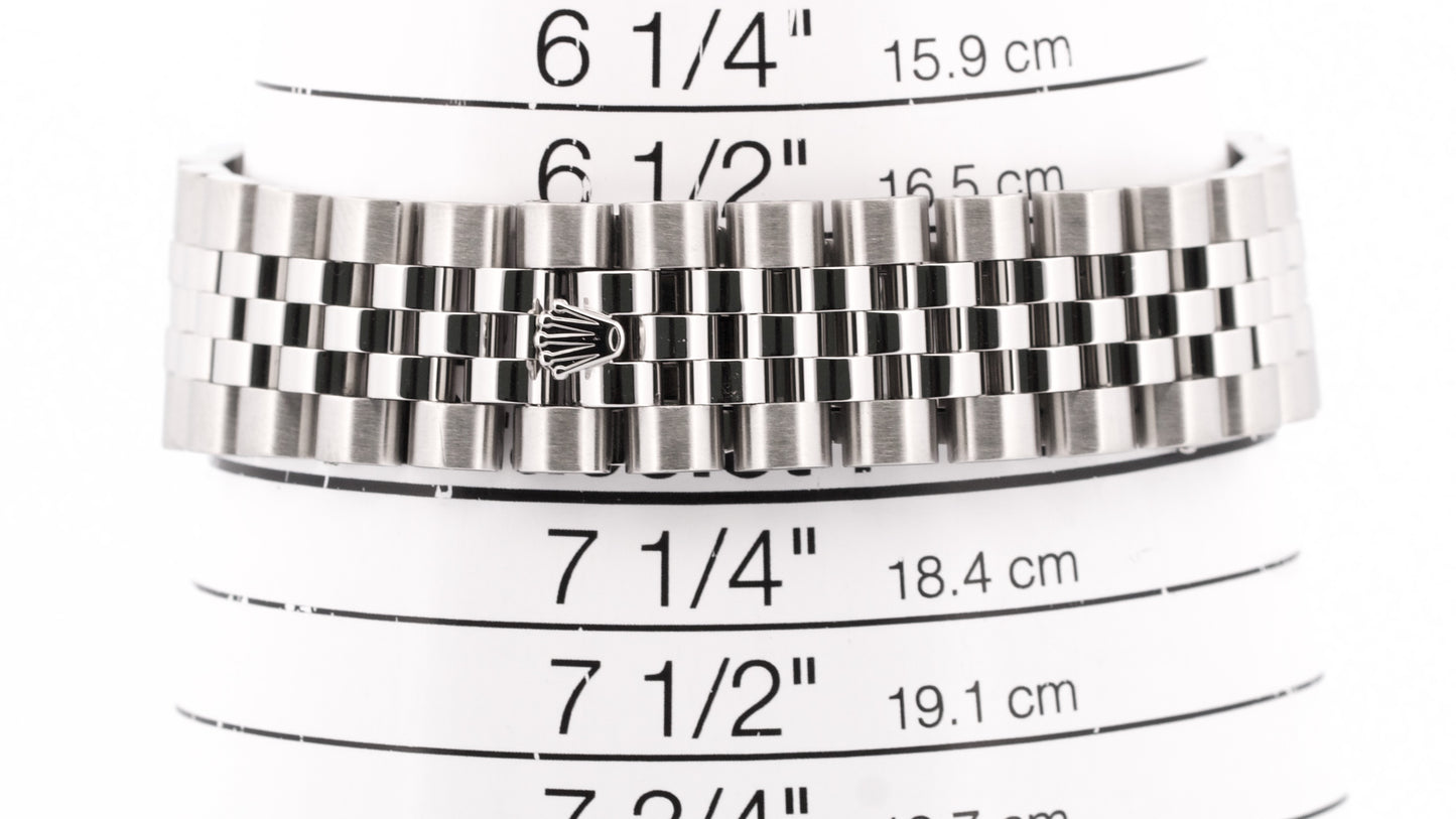 Rolex DateJust WHITE ROMAN 36mm 18K White Gold Fluted Steel JUBILEE 116234 Watch