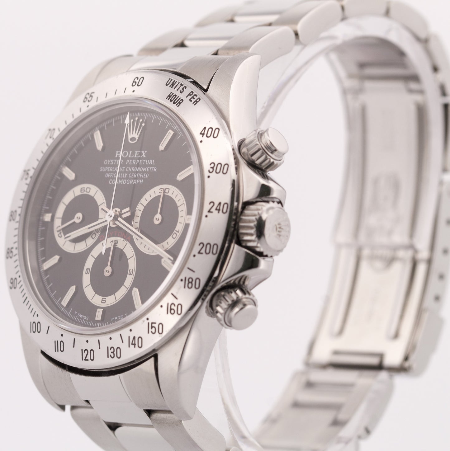 1997 Rolex Daytona Cosmograph BLACK Stainless Steel Chronograph 40mm 16520 Watch