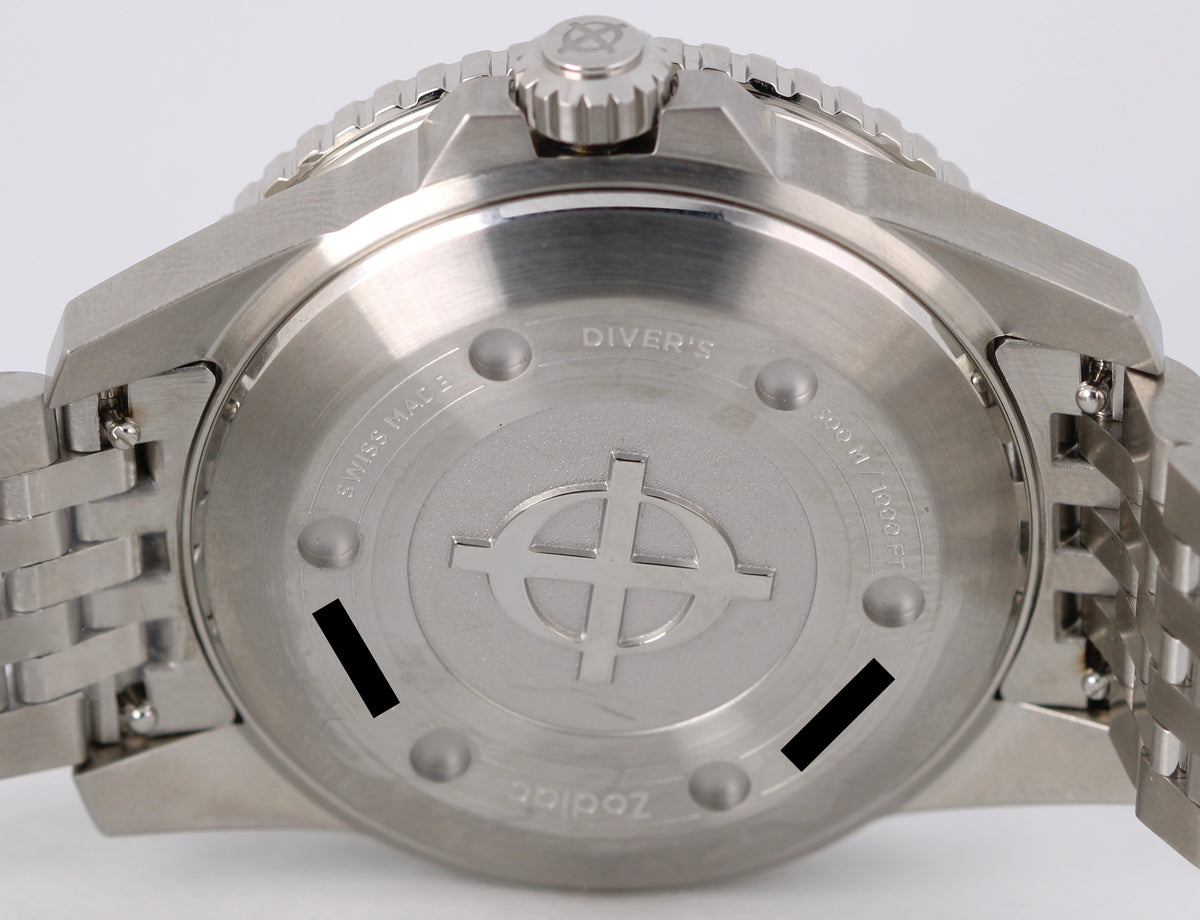Zodiac Super Sea Wolf Pro-Diver Z03560 Pistachio Green 42mm Full Lume Watch Box