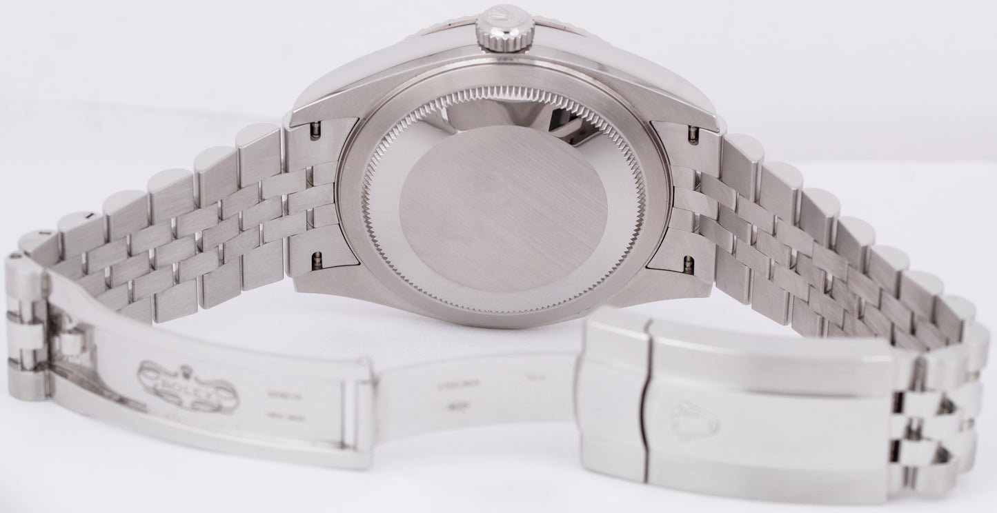 MINT Rolex Sky-Dweller BLUE Steel 18K White Gold Steel 42mm JUBILEE Watch 326934