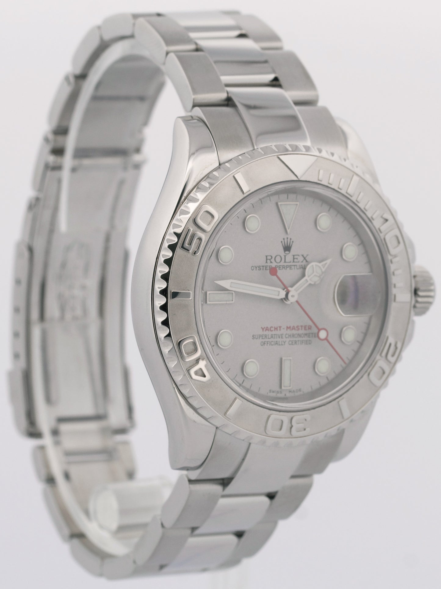PAPERS Rolex Yacht-Master PLATINUM Stainless Steel YM1 40mm Watch 16622 BOX