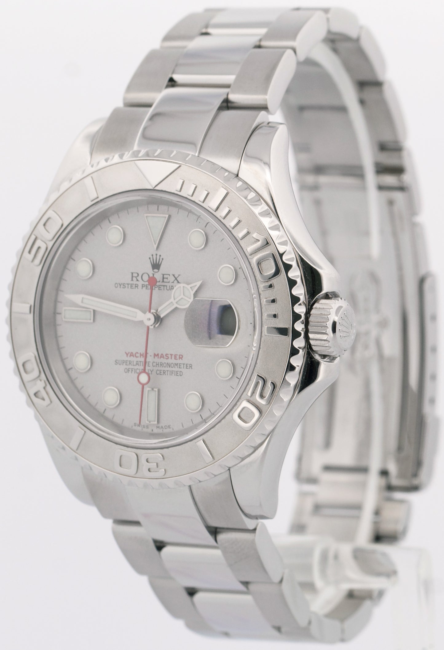 PAPERS Rolex Yacht-Master PLATINUM Stainless Steel YM1 40mm Watch 16622 BOX