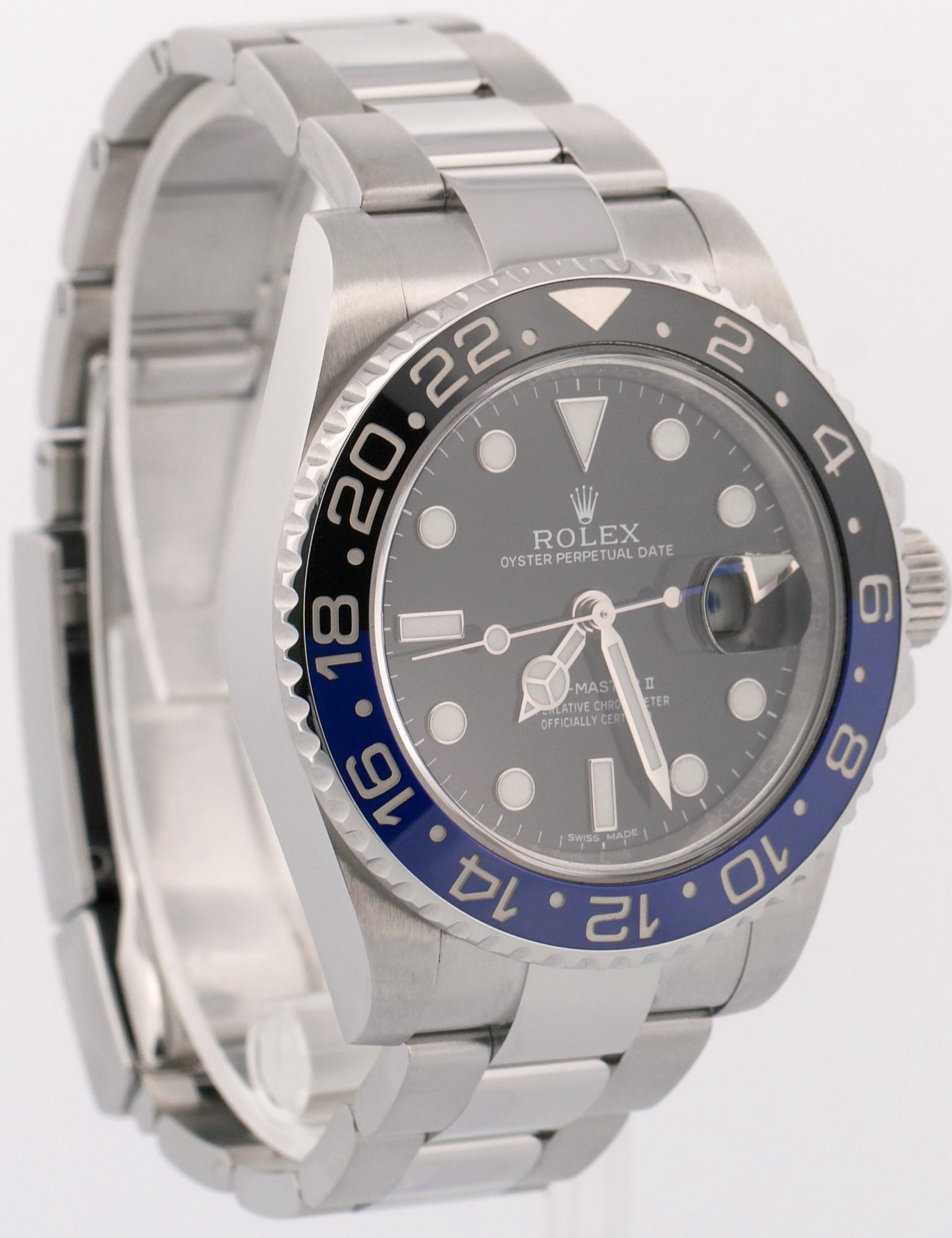 Rolex GMT-Master II BATMAN Stainless Steel Blue Black OYSTER 40mm 116710 BLNR
