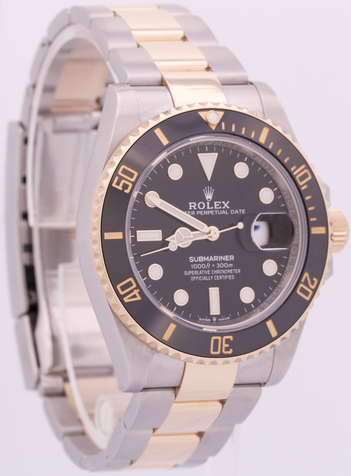 2023 PAPERS Rolex Submariner Date 41mm Ceramic BLACK Two-Tone 18K 126613 LN BOX