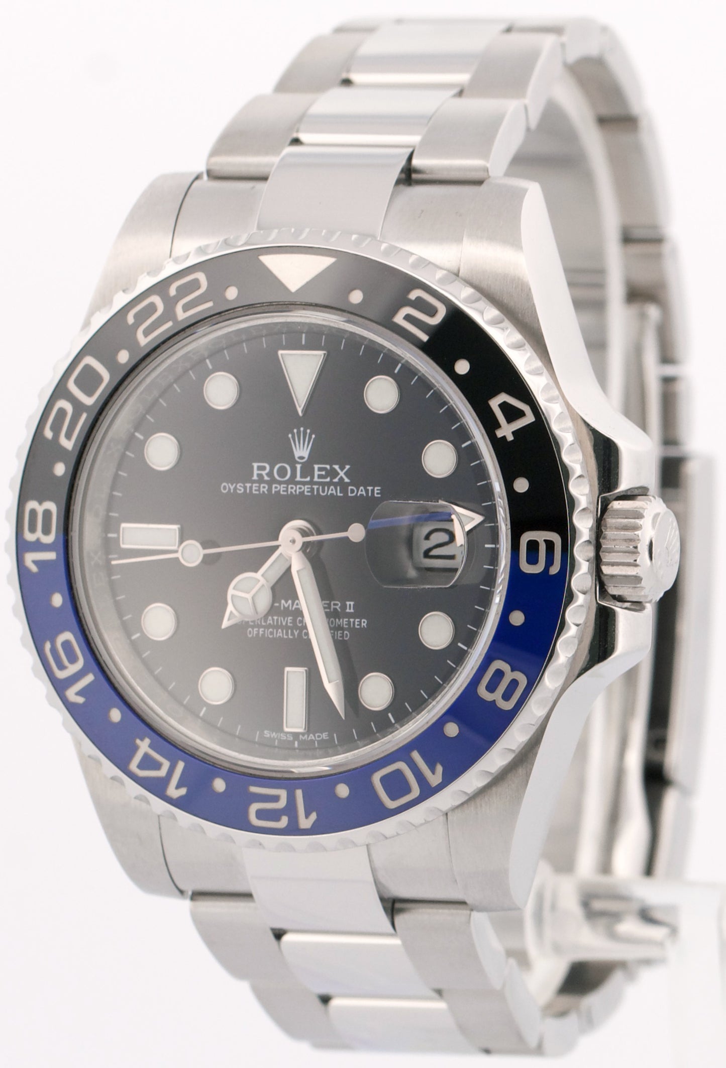 Rolex GMT-Master II BATMAN Stainless Steel Blue Black OYSTER 40mm 116710 BLNR