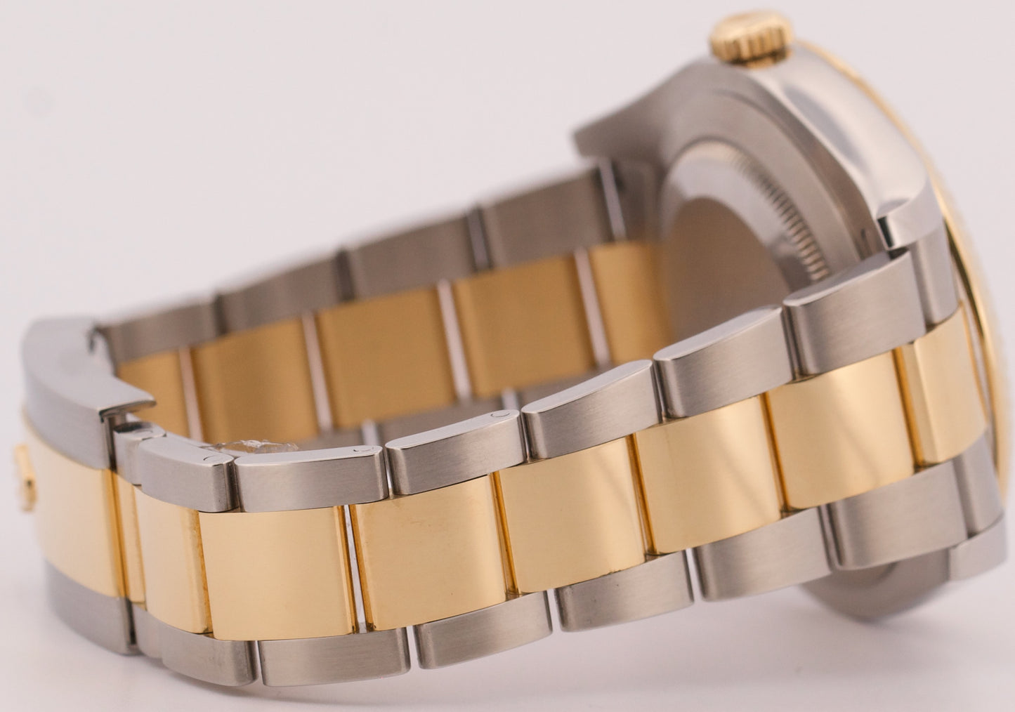 PAPERS Rolex Datejust II IVORY DIAMOND 18K Yellow Gold Steel 41mm 116333 BOX
