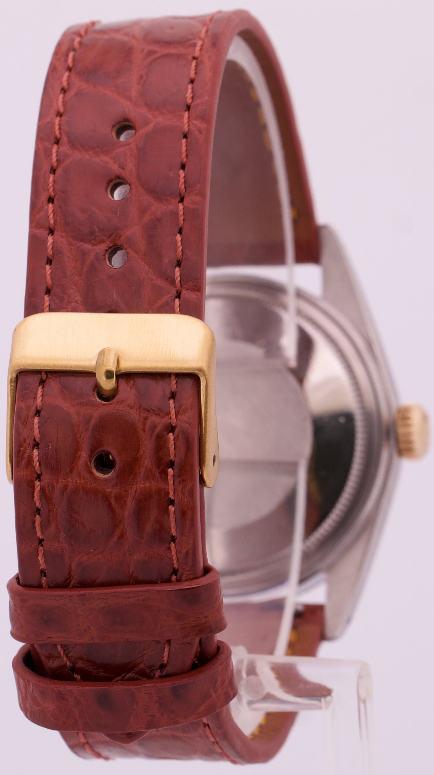 MINT Rolex DateJust 36mm Pie-Pan CHAMPAGNE Two-Tone 18K Yellow Gold 1601 Watch
